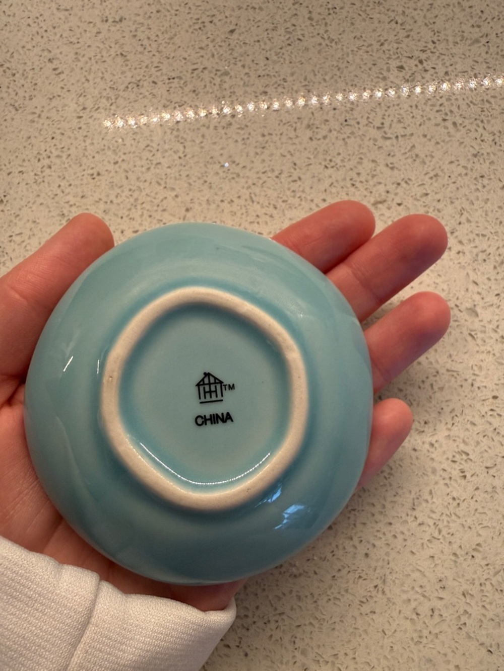 Handwritten 'I love you' Blue Ceramic Trinket Dish - Picture 3 of 5